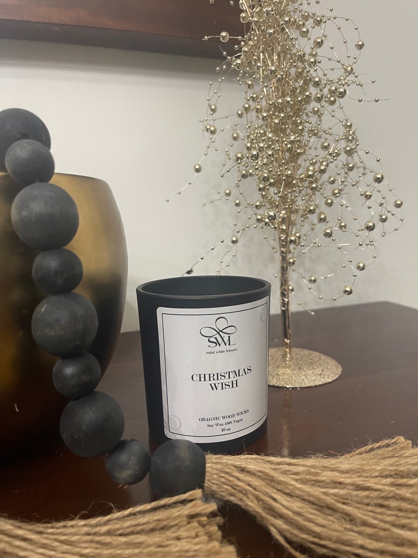 Saint White Christmas Wish Candle